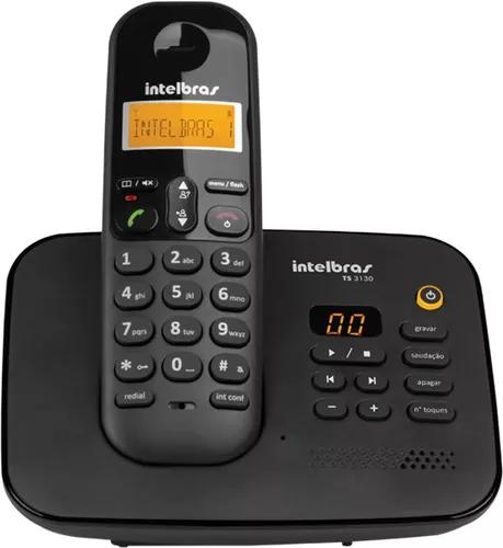 Telefone S/fio Ts3130 Preto Secretaria Eletronica Intelbras