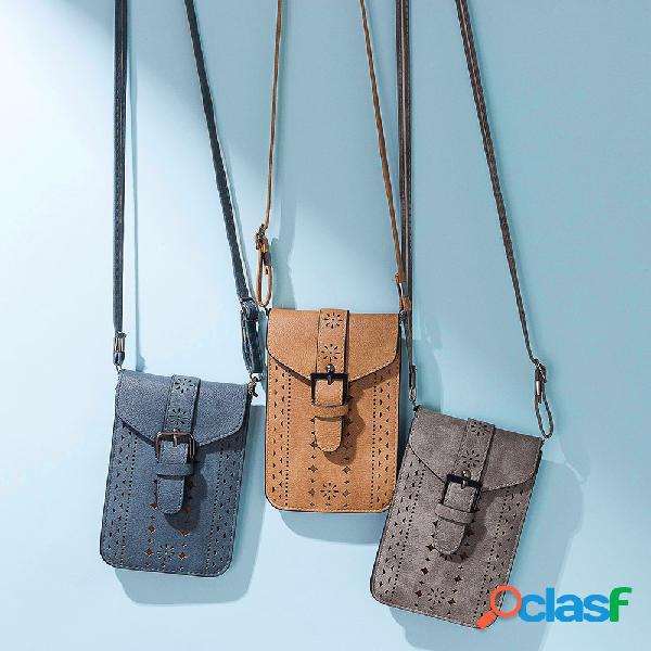 Telefone de lazer vintage para mulheres Bolsa Crossbody oco