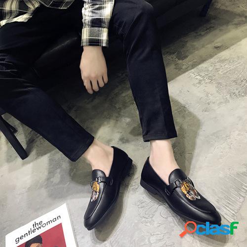 Temporada Peas British Shoes Set Pé Bordado Personalidade