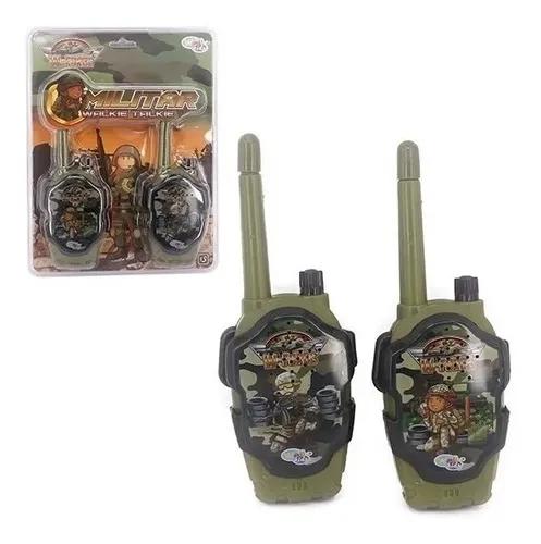 Walkie Talkie Infantil Militar Exército Camuflado