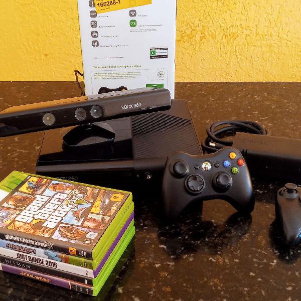Xbox 360 + 2 Controles Originais + Kinect + Jogos Originais