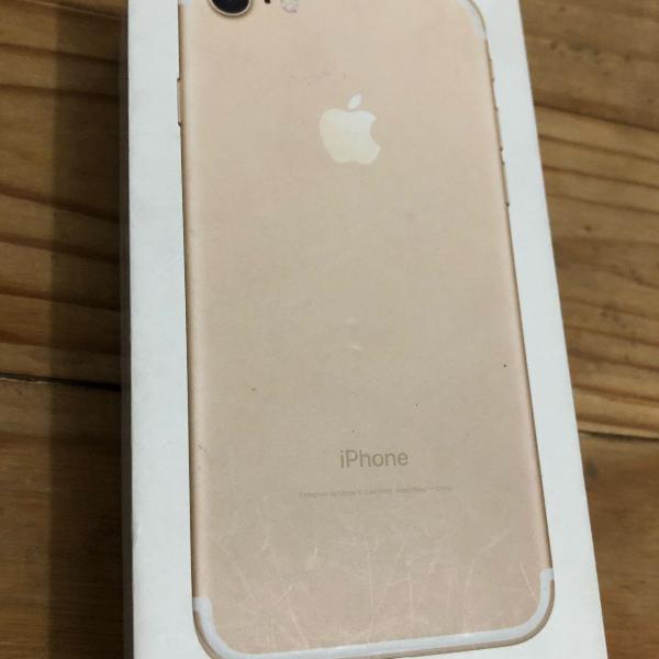 caixa vazia iphone 7 dourado 32gb