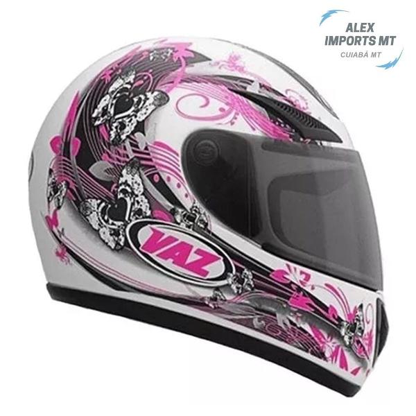 capacete vaz v180 bella feminino | rosa, branco - alex