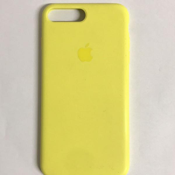 capinha silicone amarela para iphone 8 plus