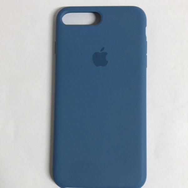 capinha silicone azul para iphone 8 plus