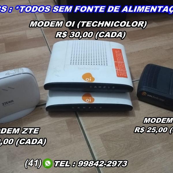 itens diversos carregadores e modem's