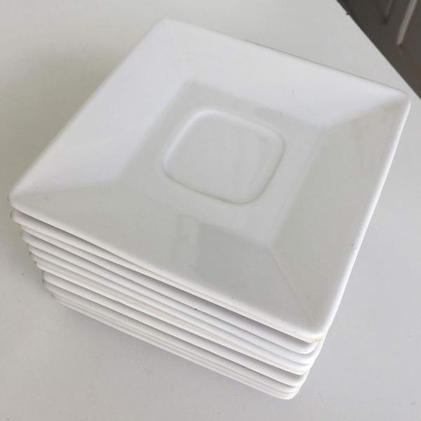 lote 11 pires quadrados brancos porcelana oxford (15x15cm)