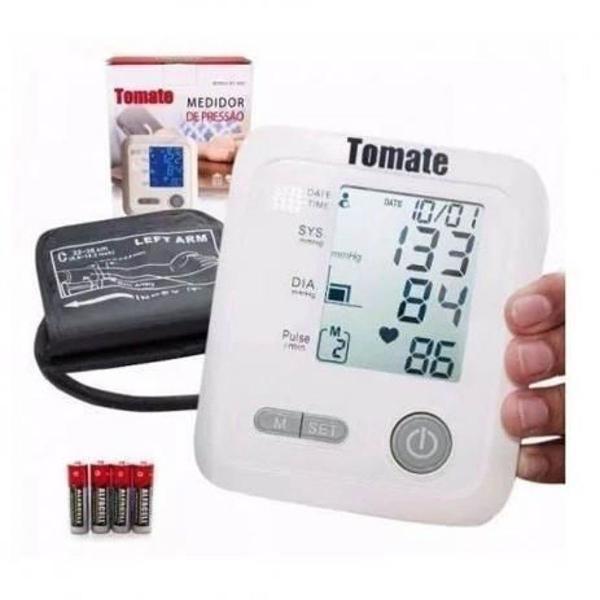 medidor de pressão arterial digital tomate mt-9003 braço