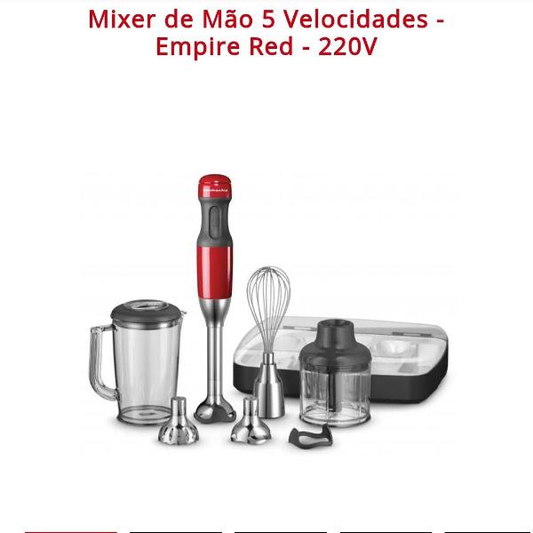 mixer 5 velocidades kitchenaid empire red 220v