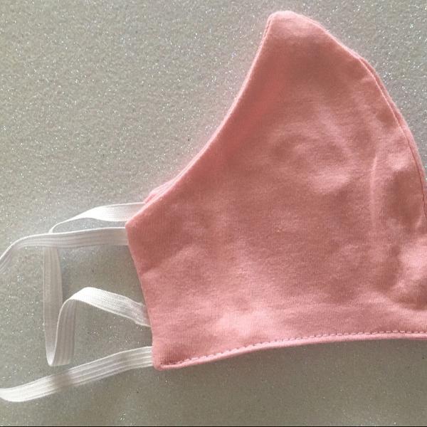 máscara de proteção reutilizável malha rosa bebê