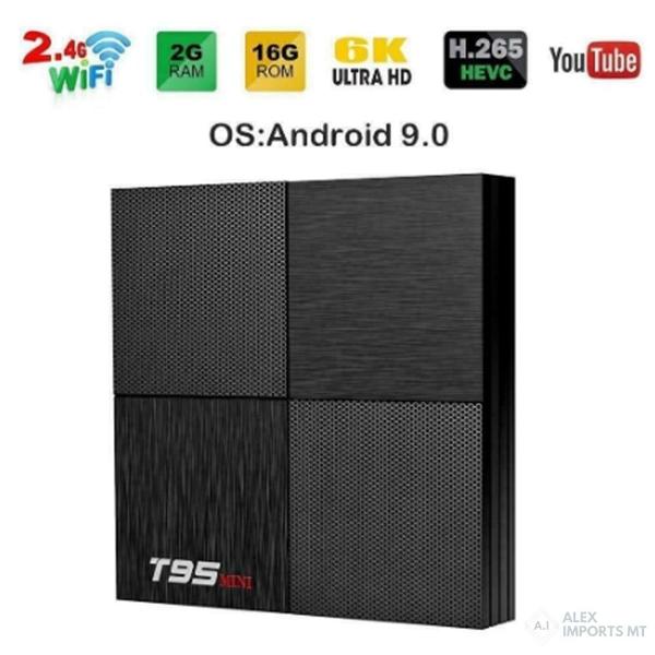 t95 mini hd caixa tv box inteligente 6k 2gb + 16gb android