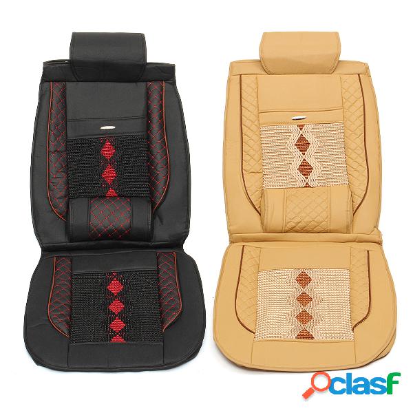 1 Pcs Almofada de Assento de Carro de Couro PU Frente w /