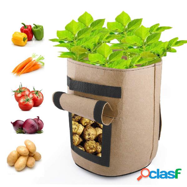 10/7 galão de batata crescer Bolsa porta dupla pote não