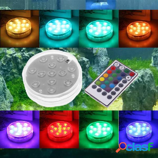 12 LED RGB Luz Submersível Subaquática À Prova D 'Água