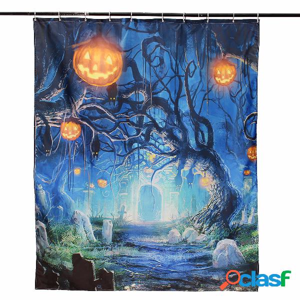 150x180cm Halloween Ghost Abobora De Poliéster Cortina De