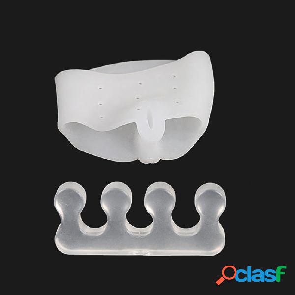 2 Pares / Set Separador Do Dedo Do Pé Tibia Corrector Set