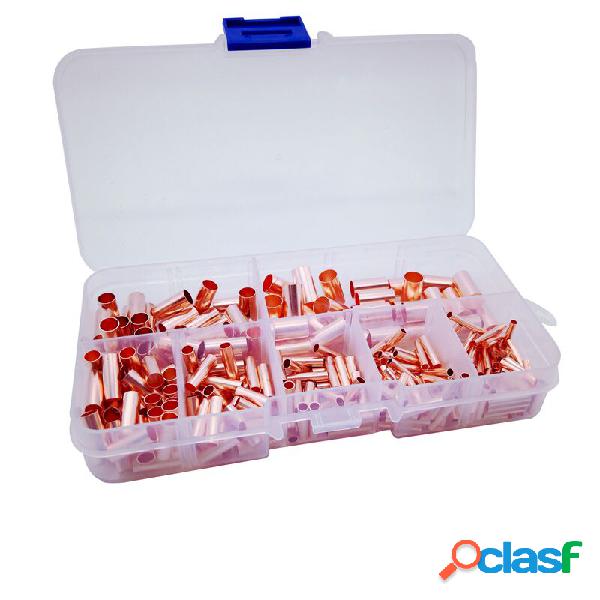 250 Pcs Copper Butt Splice Conector Solda Crimp Terminal de