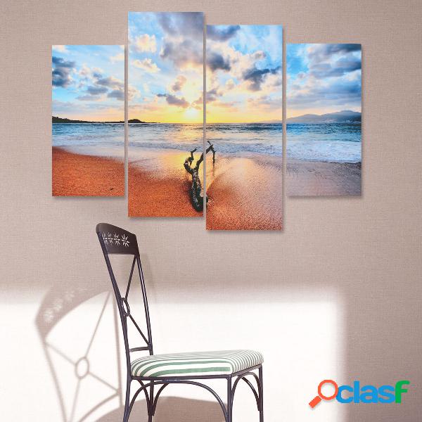 4Pcs Landscape Canvas Painting Unframed Wall Art Bedroom