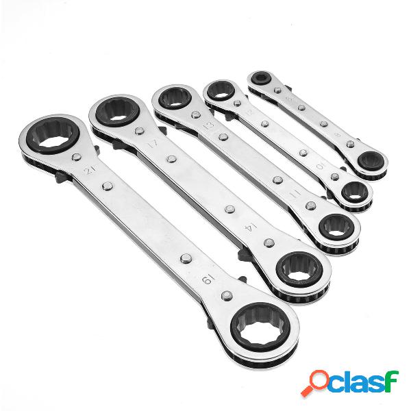 5pcs métrica offset anel chave spanner catraca mão