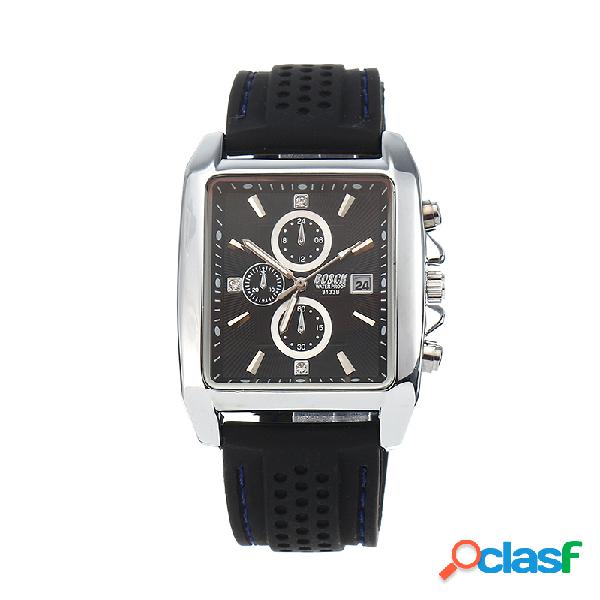 BOSCK Men's Watch Casual Plastic Stainless Steel Date Watch