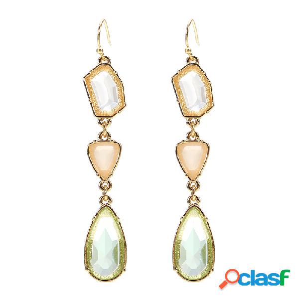Bohemian Tassel Brincos Vintage Long Crystal Earrings
