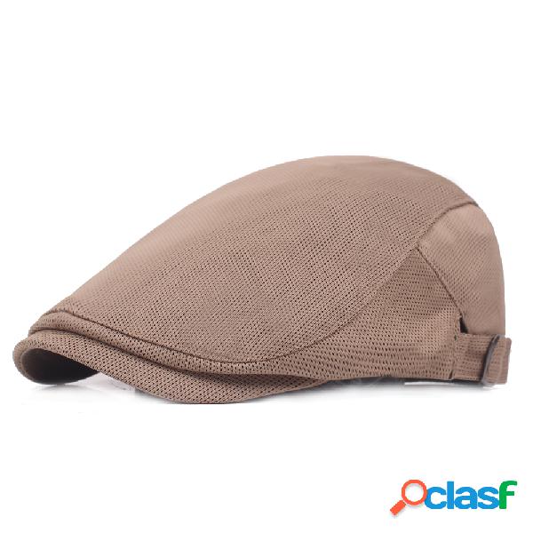 Boina Masculina Casual De Tampão Ajustável De Cor Sólida