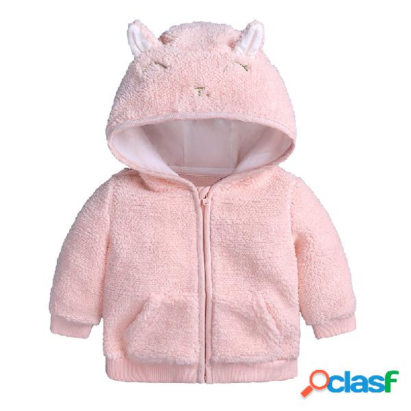 Bonito Orelha Bebê Meninas Meninos Com Capuz Casacos