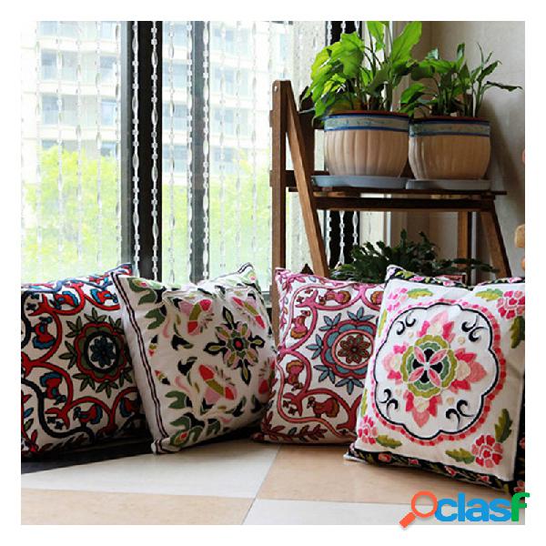 Bordado Padrão Travesseiro Caso Fronhas Decorativas Capa de