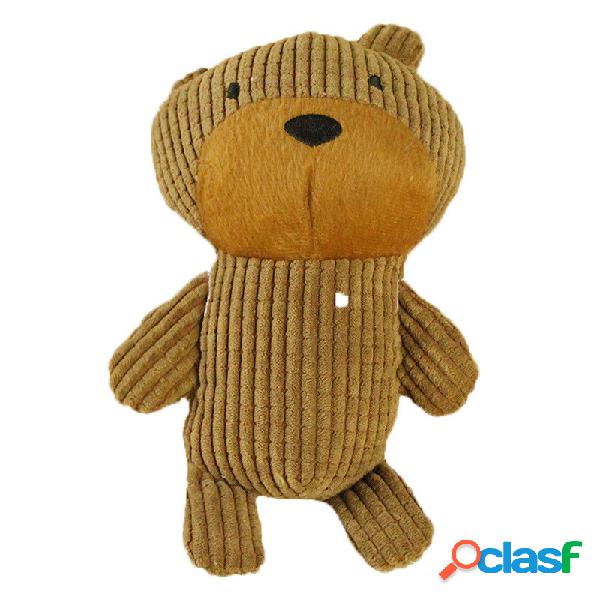 Brinquedo do cão de estimação de pelúcia curto urso em