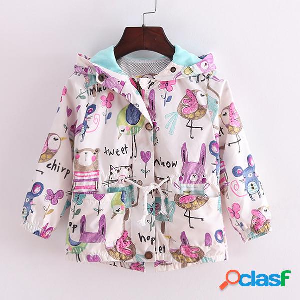 Casaco Fofo Estampado Infantil de Algodão