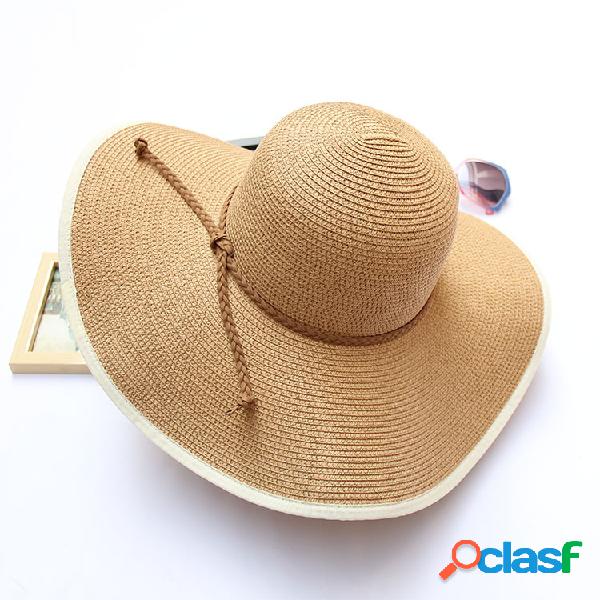 Chapéu Panama Chapéu de palha Casual Viagem com aba larga