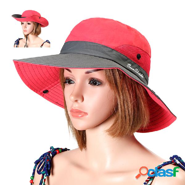Chapéu dobrável com malha respirável Chapeú de pescador