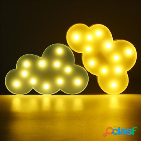 Cute Cloud LED Night Light Bateria de bateria de parede Baby