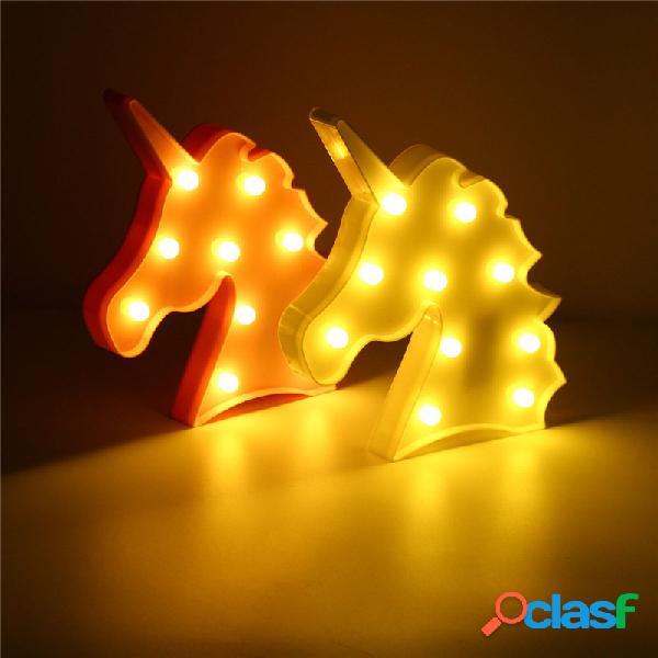 Cute Unicorn LED Night Light Bateria da bateria da parede