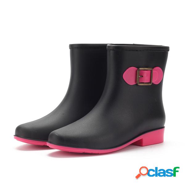 Deslizamento impermeável no tornozelo chuva bowknot cor