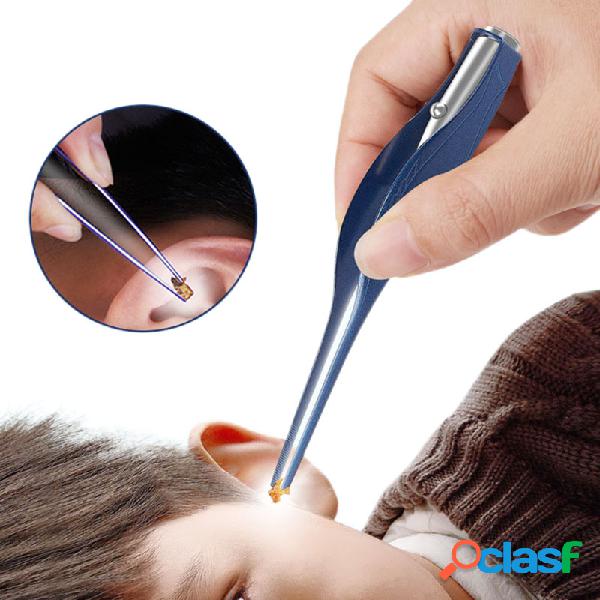 Ear Pinça Infantil LED Luz Ferramenta de Limpeza Da Orelha