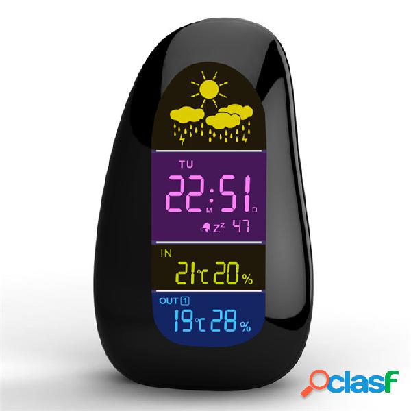 Estação meteorológica sem fio Relógio Pebble Despertador