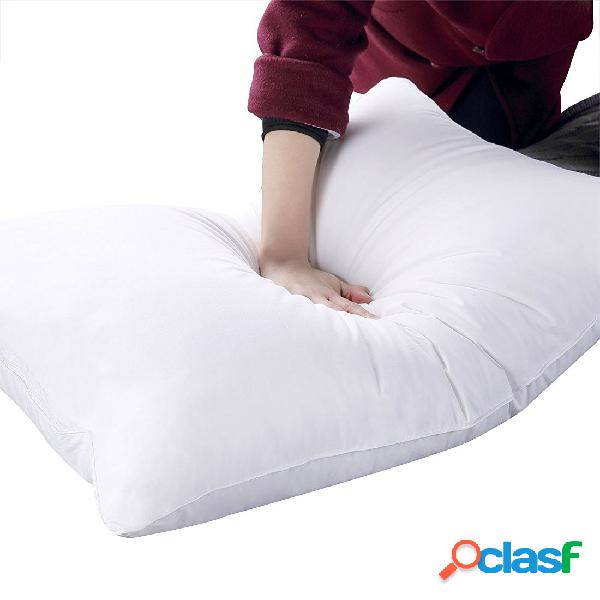 Feather Velvet Cotton Filled Bedding Almofada macia White