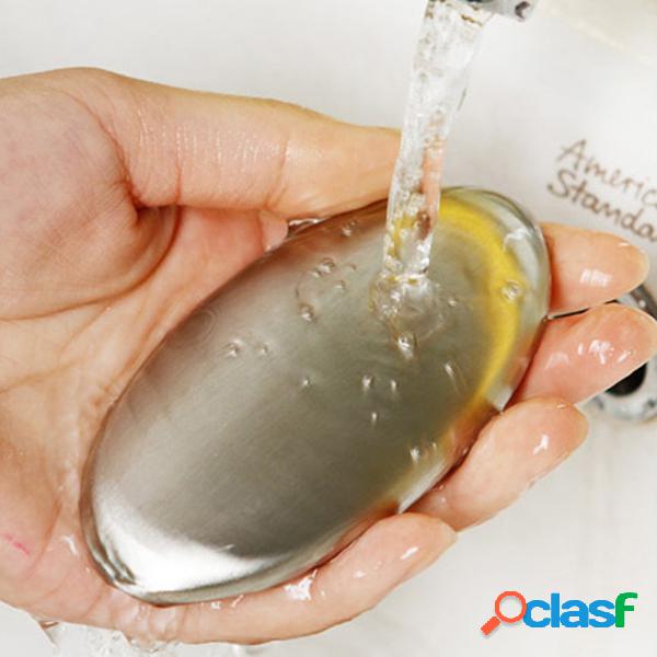 Forma de Oval de Sabão de Aço Inoxidável Desodorize o
