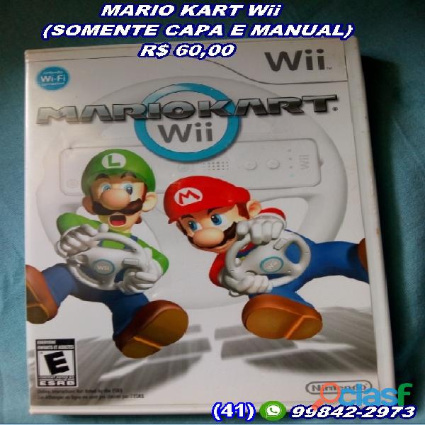 Games nintendo wii (somente capa e manual)