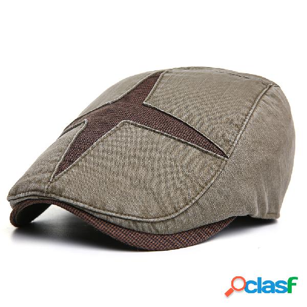 Homens Algodão Beret ajustável Cap pato Sombrinha Casual
