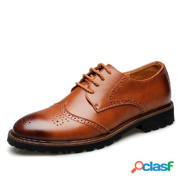 Homens Vintage Sapateado Sapatos De Casamento Businee Brogue