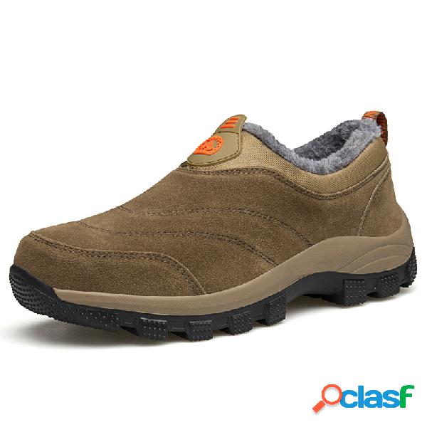 Homens ao ar livre manter quente Slip resistente Slip On