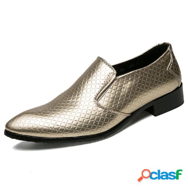 Homens de couro PU Slip Resistant Slip On Casual sapatos