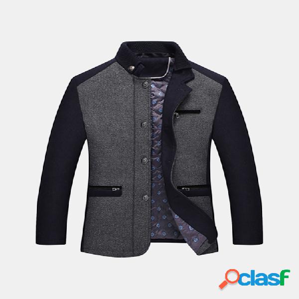 Inverno Grosso Destacável Rib Knitting Collar Com Zíper