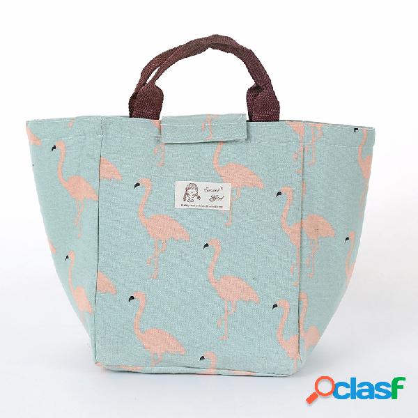 Isolamento de flamingo Bolsa Bolsa Cold Ice Lunch Caixa