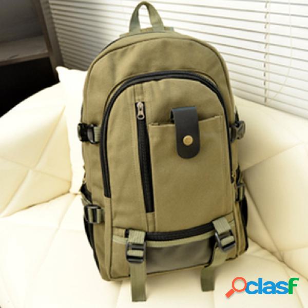 Laptop de lona de grande capacidade Bolsa mochila para