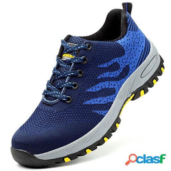 Men Steel Toe Cap Anti Smashing Sapatos de trabalho de