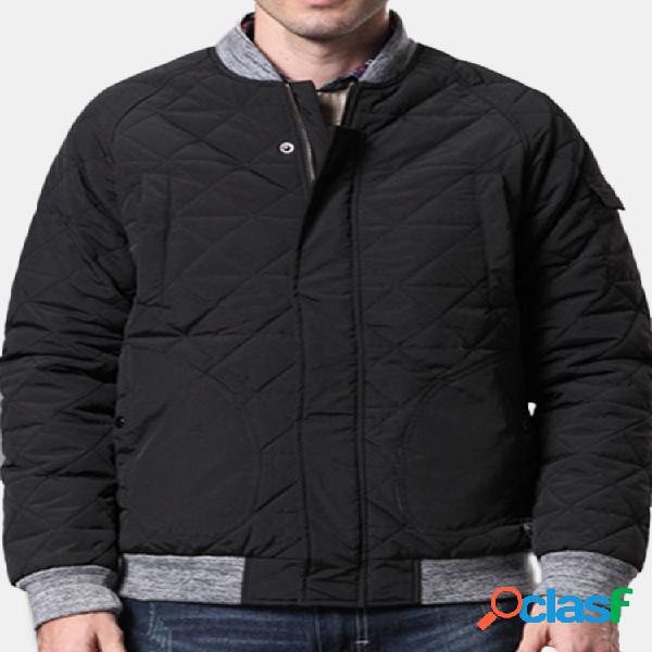 Mens Casual Comfy Costura Bolsos Com Zíper Design Fino Fino