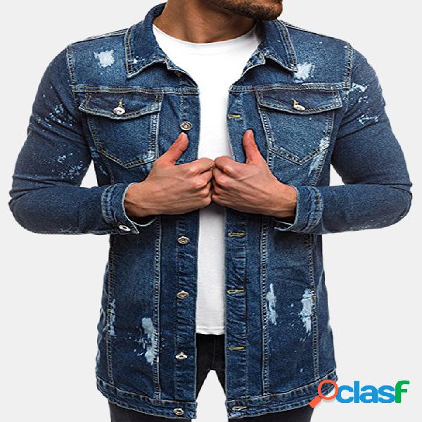 Mens Casual Mid Comprimento Costura Multi Bolsos Botões
